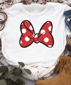 Disney Mickey And Friends Minnie Mouse Big Bow T-Shirt Unisex Adult T-shirt Kid shirt Gift for Birthday Hoodie Sweatshirt Toddler Tee