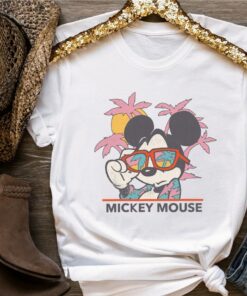 Disney Mickey & Friends Mickey Mouse Vintage Tropical Portrait T-Shirt Unisex T-shirt Kid shirt Gift for Birthday Adult Tee