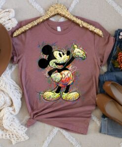 Disney Mickey Mouse Colorful Painting T-shirt, Disney Trip Tee, Magic Kingdom, Disneyland Family Trip Vacation Gift Unisex T-shirt Kid