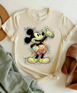 Disney Mickey Mouse Colorful Painting T-shirt, Disney Trip Tee, Magic Kingdom, Disneyland Family Trip Vacation Gift Unisex T-shirt Kid