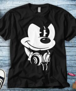 Disney Mickey Mouse Headphones T-Shirt Unisex Tee Adult T-shirt Kid Shirt Long Sleeve Hoodie Sweatshirt Women's Tank