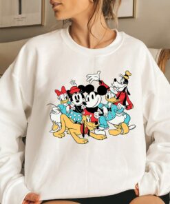 Disney Mickey Mouse and Friends Group Characters Unisex Tee Adult T-shirt For Men Women Kid Shirt Long Sleeve Hoodie Sweatshirt Woman's Tank