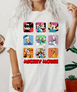 Disney Mickey and Friends Group Shot Shirt, Disney Vintage Retro, Minnie, Disneyland Holiday Vacation Gift Unisex Adult T-shirt Kid Shirt