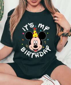 Disney Mickey and Friends It's My Birthday Shirt, Mickey Minnie Donald Goofy Pluto, Disneyland Trip Gift Unisex Adult T-shirt Kid Shirt