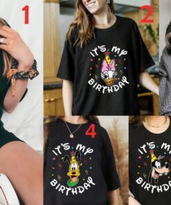 Disney Mickey and Friends It's My Birthday Shirt, Mickey Minnie Donald Goofy Pluto, Disneyland Trip Gift Unisex Adult T-shirt Kid Shirt