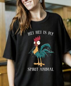 Disney Moana Hei Hei Is My Spirit Animal Portrait Shirt, Magic Kingdom, Disneyland Family Trip Vacation Gift Unisex T-shirt Kid