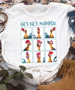 Disney Moana Hei Hei Mood Emotion Of Hei Hei Cute Face Unisex T-shirt Birthday Shirt Gift For Men Women Kid Hoodie Sweatshirt Toddler Shirt
