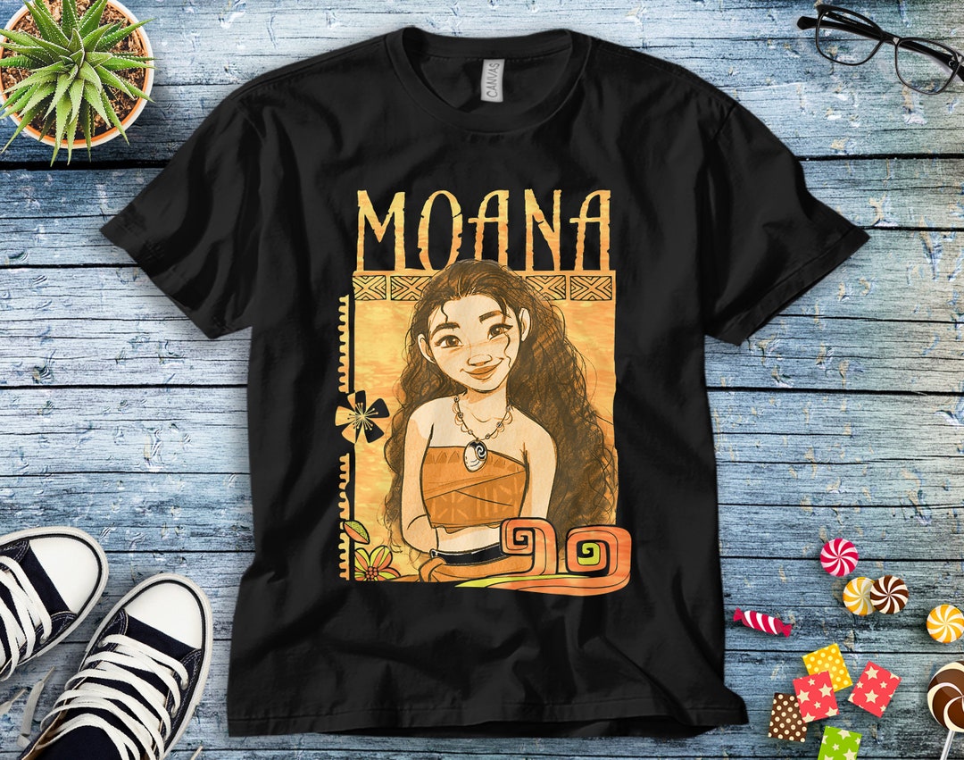Disney Moana Portrait Graphic Vintage T-Shirt Unisex Adult T-shirt Kid Shirt Long Sleeve Hoodie Sweatshirt