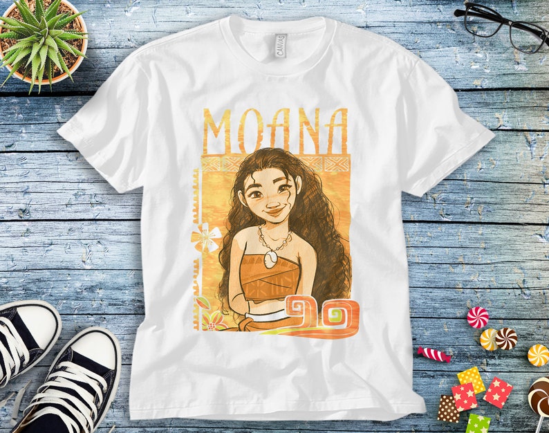 Disney Moana Portrait Graphic Vintage T-Shirt Unisex Adult T-shirt Kid Shirt Long Sleeve Hoodie Sweatshirt