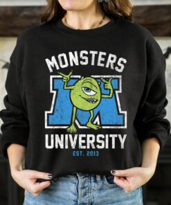 Disney Monsters University Mike Graphic Unisex Tee Adult T-shirt Kid Shirt Long Sleeve Hoodie Sweatshirt Women's Tank