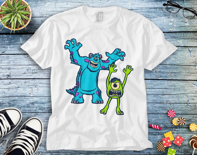 Disney Monsters University Sully and Mike T-shirt Unisex Tee Adult T-shirt Kid Shirt Long Sleeve Hoodie Sweatshirt Woman's Tank