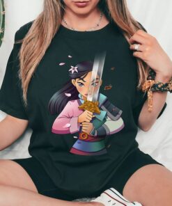 Disney Mulan Anime Half Girl Half Warrior Graphic T-Shirt, Mulan Shirt, Disneyland Holiday Vacation Gift Unisex Adult T-shirt Kid Shirt