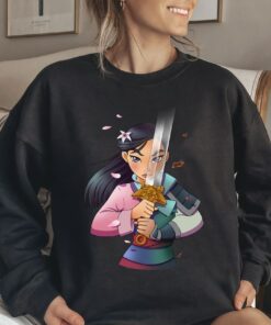 Disney Mulan Anime Half Girl Half Warrior Graphic T-Shirt, Mulan Shirt, Disneyland Holiday Vacation Gift Unisex Adult T-shirt Kid Shirt