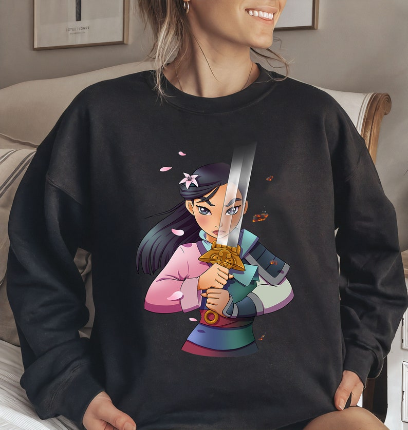 Disney Mulan Anime Half Girl Half Warrior Graphic T-Shirt, Mulan Shirt, Disneyland Holiday Vacation Gift Unisex Adult T-shirt Kid Shirt