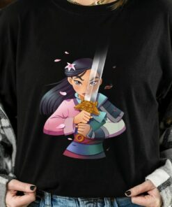 Disney Mulan Anime Style Portrait T-Shirt Unisex Adult T-shirt Kid shirt Gift for Birthday Hoodie Sweatshirt Toddler Tee Disneyland Vacation