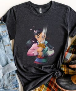 Disney Mulan Anime Style Portrait T-Shirt Unisex Adult T-shirt Kid shirt Gift for Birthday Hoodie Sweatshirt Toddler Tee Disneyland Vacation