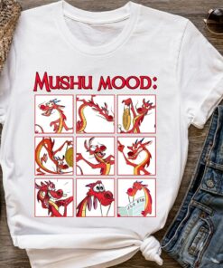 Disney Mulan Mushu Mood Cute Face Shirt Emotion Of Mushu Unisex T-shirt Birthday Shirt Gift For Men Women Kid Hoodie Sweatshirt Toddler Tee