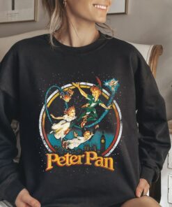 Disney Peter Pan Group London Flyin Graphic T-Shirt Vintage Disneyland Vacation Holiday Trip Unisex T-shirt Hoodie Sweatshirt