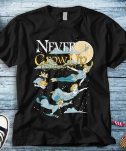 Disney Peter Pan Group Shot Never Grow Up Night Portrait Unisex Tee Adult T-shirt Kid Shirt Long Sleeve Hoodie Sweatshirt Woman's Tank