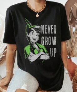 Disney Peter Pan Never Grow Up Vintage Portrait T-Shirt, Magic Kingdom, Disneyland Family Trip Vacation Gift Unisex Adult T-shirt Kid Shirt