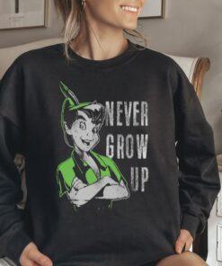 Disney Peter Pan Never Grow Up Vintage Portrait T-Shirt, Magic Kingdom, Disneyland Family Trip Vacation Gift Unisex Adult T-shirt Kid Shirt