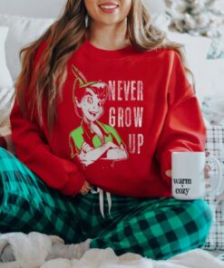 Disney Peter Pan Never Grow Up Vintage Portrait T-Shirt, Magic Kingdom, Disneyland Family Trip Vacation Gift Unisex Adult T-shirt Kid Shirt