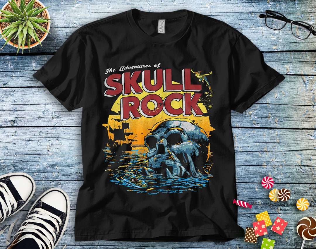 Disney Peter Pan Skull Rock Vintage Sunset Poster T-Shirt Unisex T-shirt Adult T-shirt Kid Shirt Long Sleeve Hoodie Sweatshirt