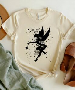 Disney Peter Pan Tinker Bell Pixie Dust Silhouette T-Shirt, Magic Kingdom, Disneyland Family Trip Vacation Gift Unisex T-shirt Kid
