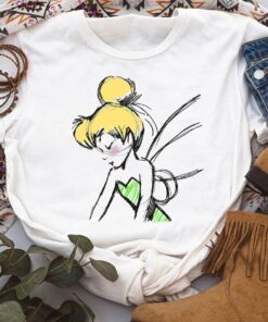 Disney Peter Pan Tinker Bell Sketch Profile T-Shirt Unisex Adult T-shirt Kid shirt Gift for Birthday Hoodie Sweatshirt Toddler Tee