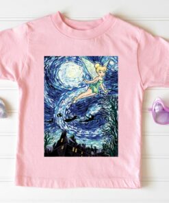 Disney Peter Pan Tinker Bell Starry Night Portrait T-Shirt, Magic Kingdom, Disneyland Family Trip Vacation Gift Unisex T-shirt Kid Shirt
