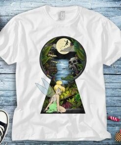 Disney Peter Pan Tinkerbell Keyhole Graphic T-Shirt Unisex Adult T-shirt Kid Shirt Long Sleeve Hoodie Sweatshirt Women's Tank