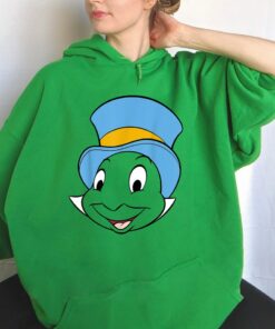 Disney Pinocchio Jiminy Cricket Big Face T-Shirt, Magic Kingdom Tee, Disneyland Family Trip Vacation Gift Unisex Adult T-shirt Kid Shirt