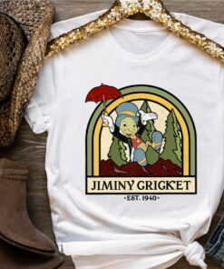 Disney Pinocchio Jiminy Cricket Established 1940 Shirt Unisex T-shirt Birthday Shirt Gift For Men Women Kid Hoodie Sweatshirt Toddler Shirt