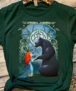 Disney Pixar Brave Merida And Bear Profile Portrait Shirt, Magic Kingdom Holiday Unisex T-shirt Family Birthday Gift Adult Kid Toddler Tee