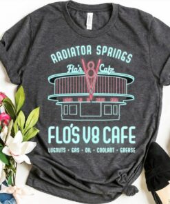 Disney Pixar Cars Flo's V8 Cafe Poster Graphic T-Shirt, Disney Simba Portrait Tee, Disneyland Vacation Gift Unisex Adult T-shirt Kid Shirt