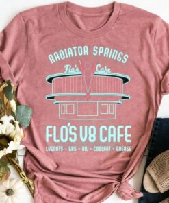 Disney Pixar Cars Flo's V8 Cafe Poster Graphic T-Shirt, Disney Simba Portrait Tee, Disneyland Vacation Gift Unisex Adult T-shirt Kid Shirt