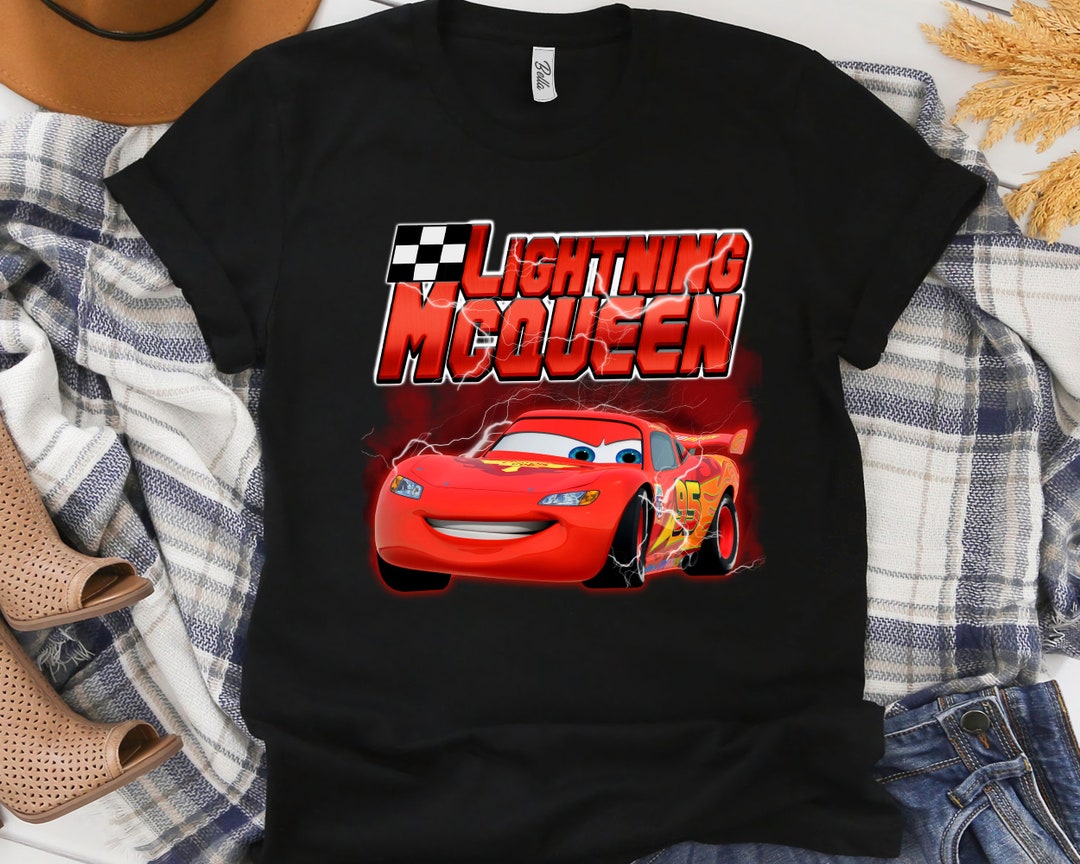 Disney Pixar Cars Lightning MC Queen Portrait T-Shirt Unisex T-shirt Birthday Shirt Gift For Men Women Kid Hoodie Sweatshirt Toddler Shirt