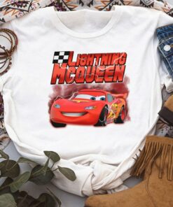 Disney Pixar Cars Lightning MC Queen Portrait T-Shirt Unisex T-shirt Birthday Shirt Gift For Men Women Kid Hoodie Sweatshirt Toddler Shirt