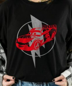 Disney Pixar Cars Lightning McQueen Bolt Logo Shirt, Hudson Hornet, Unisex T-shirt Family Birthday Gift Adult Kid Toddler Comfort Colors Tee