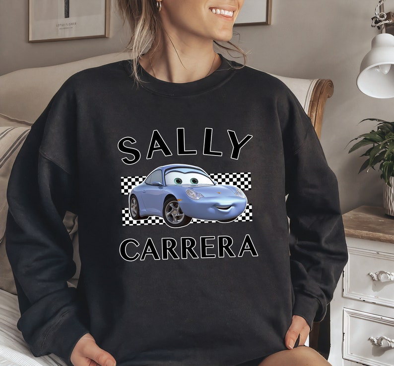 Disney Pixar Cars Sally Carrera Finish Graphic T-Shirt, Magic Kingdom, Disneyland Family Trip Vacation Gift Unisex Adult T-shirt Kid Shirt