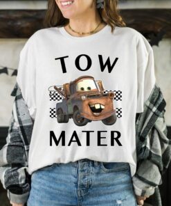 Disney Pixar Cars Tow Mater Finish Graphic T-Shirt Disneyland Vacation Holiday Trip Unisex Adult T-shirt Kid Shirt Hoodie Sweatshirt