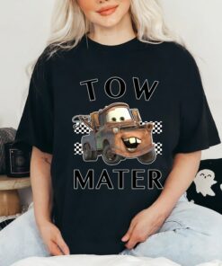 Disney Pixar Cars Tow Mater Finish Graphic T-Shirt Disneyland Vacation Holiday Trip Unisex Adult T-shirt Kid Shirt Hoodie Sweatshirt