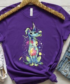 Disney Pixar Coco Dante Watercolor Splatter Graphic T-Shirt, Magic Kingdom, Disneyland Family Trip Vacation Gift Unisex T-shirt
