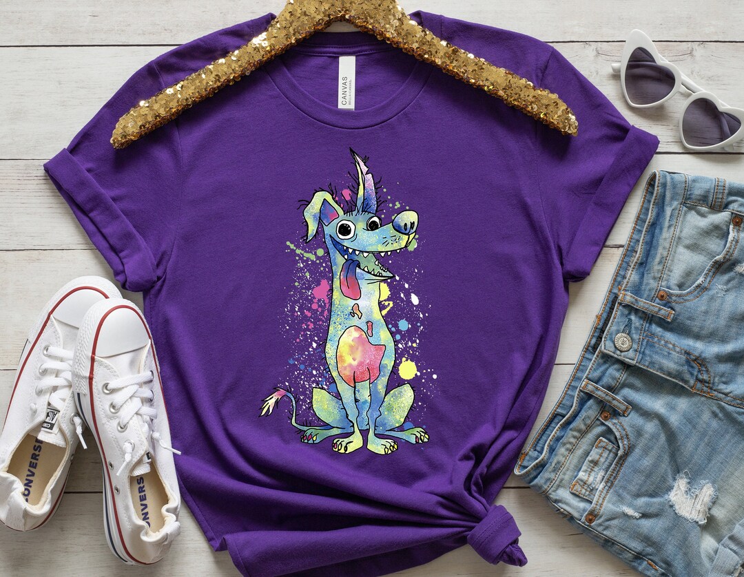 Disney Pixar Coco Dante Watercolor Splatter Graphic T-Shirt, Magic Kingdom, Disneyland Family Trip Vacation Gift Unisex T-shirt