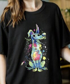 Disney Pixar Coco Dante Watercolor Splatter Graphic T-Shirt, Magic Kingdom, Disneyland Family Trip Vacation Gift Unisex T-shirt