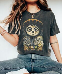 Disney Pixar Coco Miguel and Musical Scene Graphic T-Shirt, Magic Kingdom, Disneyland Family Trip Vacation Gift Unisex Adult T-shirt Kid Shirt