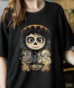 Disney Pixar Coco Miguel and Musical Scene Graphic T-Shirt, Magic Kingdom, Disneyland Family Trip Vacation Gift Unisex Adult T-shirt Kid Shirt