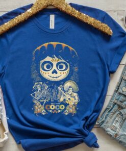 Disney Pixar Coco Miguel and Musical Scene Graphic T-Shirt, Magic Kingdom, Disneyland Family Trip Vacation Gift Unisex Adult T-shirt Kid Shirt