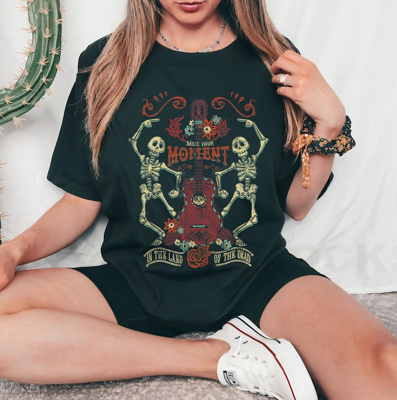 Disney Pixar Coco Your Moment Skeletons Graphic T-Shirt, Disney World Disneyland Holiday Vacation Trip Gift Unisex Adult T-shirt Kid Shirt