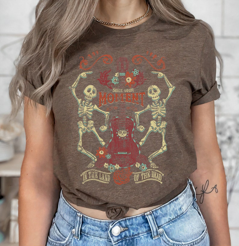 Disney Pixar Coco Your Moment Skeletons Graphic T-Shirt, Disney World Disneyland Holiday Vacation Trip Gift Unisex Adult T-shirt Kid Shirt